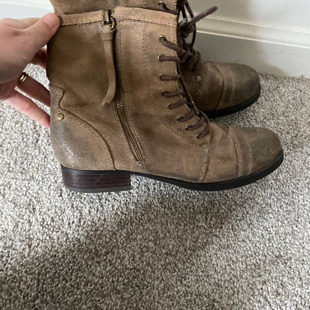 Distressed ALDO lace up boots